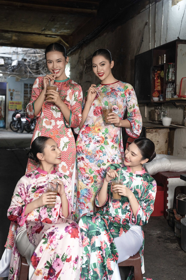 Hoa hậu Đại dương Việt Nam nổi bật trong tà áo dài