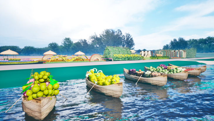 Phối cảnh Trên bến dưới thuyền tại Home Hanoi Xuân 2024