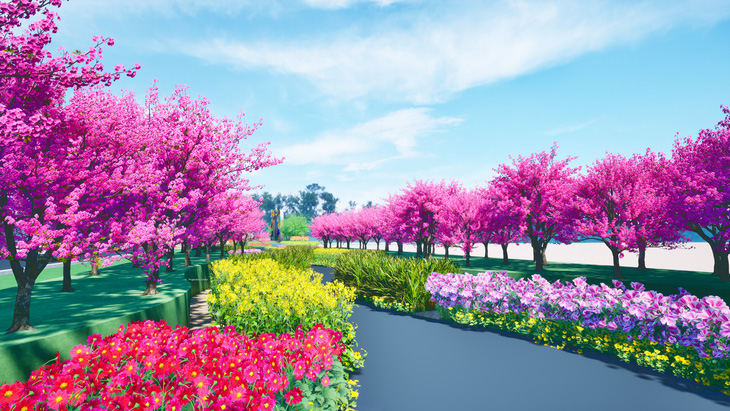 Muôn sắc hoa sẽ cùng khoe sắc tại đường hoa Home Hanoi Xuan 2024