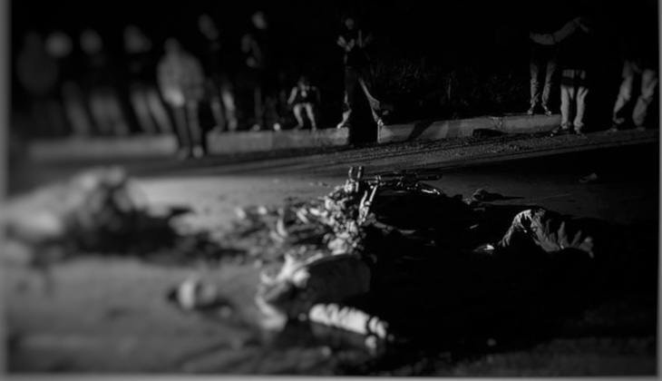Hiện trường vụ tai nạn giao thông đêm 26-1 trên đường Hồ Chí MInh, đoạn qua xã Xuân Phú, huyện Thọ Xuân (Thanh Hóa) - Ảnh người dân cung cấp