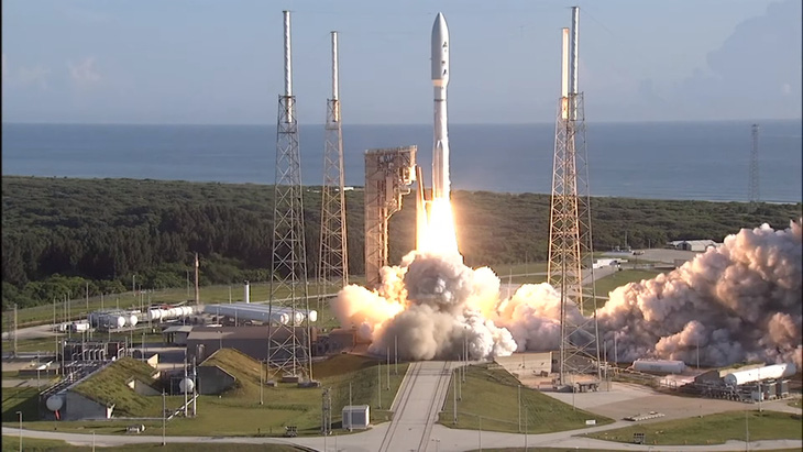 Tên lửa Atlas V phóng vệ tinh thuộc hệ thống Silent Barker vào tháng 9-2023 Ảnh: space.com