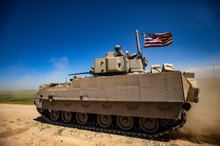 Một xe chiến đấu Bradley của Mỹ - Ảnh: AFP