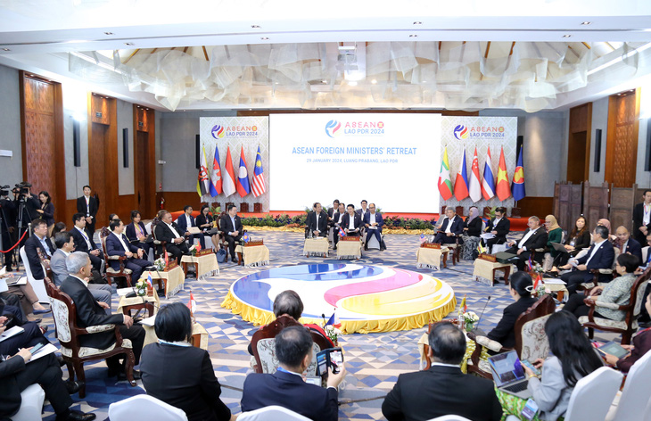 Toàn cảnh Hội nghị hẹp ngoại trưởng ASEAN - Ảnh: Bộ Ngoại giao cung cấp