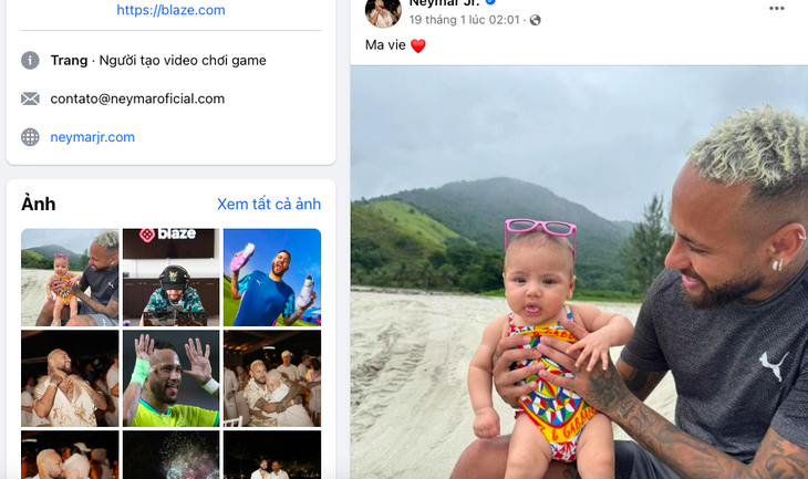 Bài đăng cách đó 10 ngày bên trên Facebook của Neymar đã cho thấy anh chưa tồn tại tín hiệu trừng trị tướng mạo - Hình ảnh chụp mùng hình