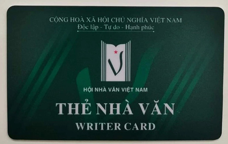 Mẫu thẻ nhà văn mới của Hội Nhà văn Việt Nam cấp cho các hội viên