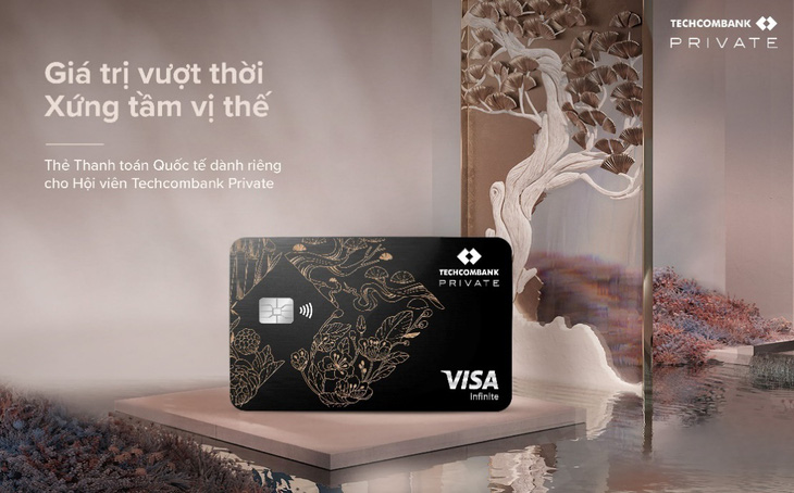 Thẻ thanh toán quốc tế Techcombank Private - Ảnh: TCB