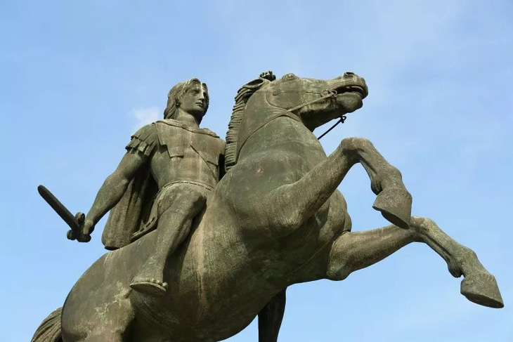 Tượng của Alexander Đại đế ở thành phố Thessaloniki, Hy Lạp - Ảnh: NEWSWEEK