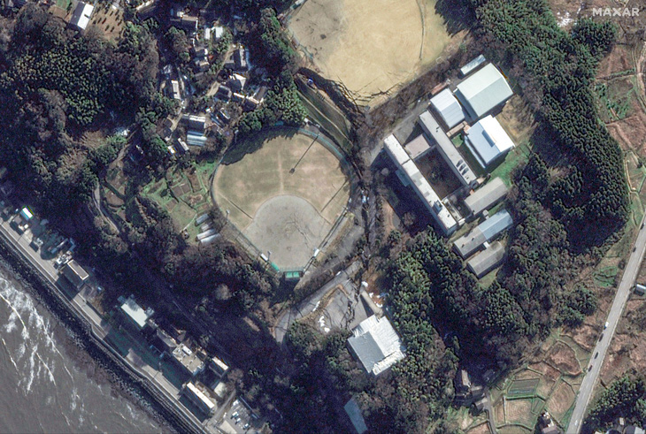 Hình ảnh vệ tinh cho thấy mặt đất bị nứt gãy do trận động đất ở Wajima, Nhật Bản, ngày 2-1 - Ảnh: REUTERS