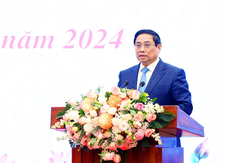 Thủ tướng Phạm Minh Chính phát biểu chỉ đạo hội nghị - Ảnh: TRẦN HUẤN