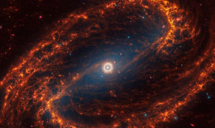 Thiên hà xoắn ốc NGC 1300 nằm cách Trái đất 69 triệu năm ánh sáng - Ảnh: REUTERS