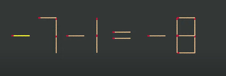 Thử tài IQ: Di chuyển một que diêm để -8+8=1 thành phép tính đúng- Ảnh 6.