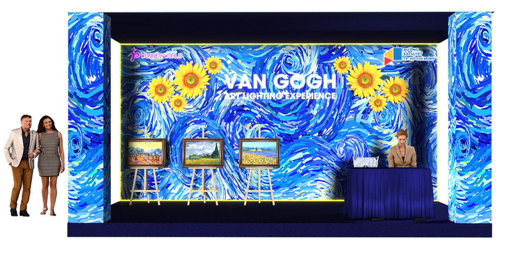 Triển lãm nghệ thuật tương tác đa giác quan Van Gogh sẽ có mặt trong Đường sách Tết năm nay - Ảnh: BTC cung cấp