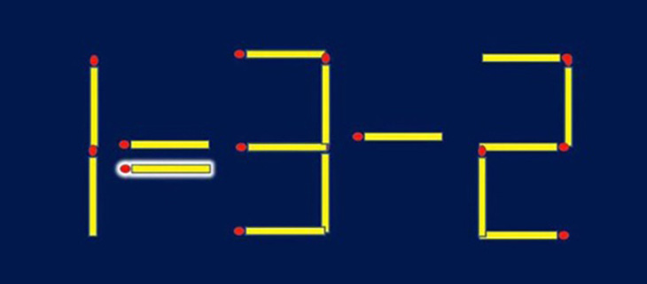 Thử tài IQ: Di chuyển một que diêm để 1-3=2 thành phép tính đúng- Ảnh 2.