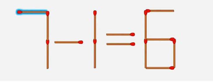 Thử tài IQ: Di chuyển một que diêm để 7+1=0 thành phép tính đúng- Ảnh 4.