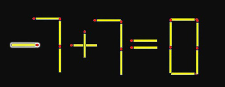 Thử tài IQ: Di chuyển một que diêm để 7+7=8 thành phép tính đúng- Ảnh 2.
