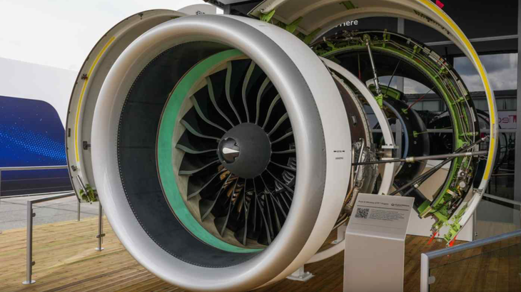 Một động cơ máy bay của Pratt & Whitney - Ảnh: BLOOMBERG