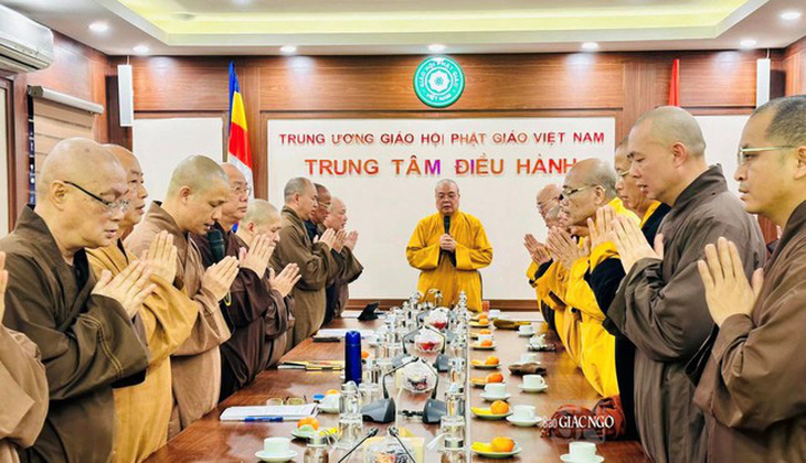 Phiên họp của Ban thường trực Hội đồng Trị sự Giáo hội Phật giáo Việt Nam khu vực phía Bắc - Ảnh: Giác Ngộ Online