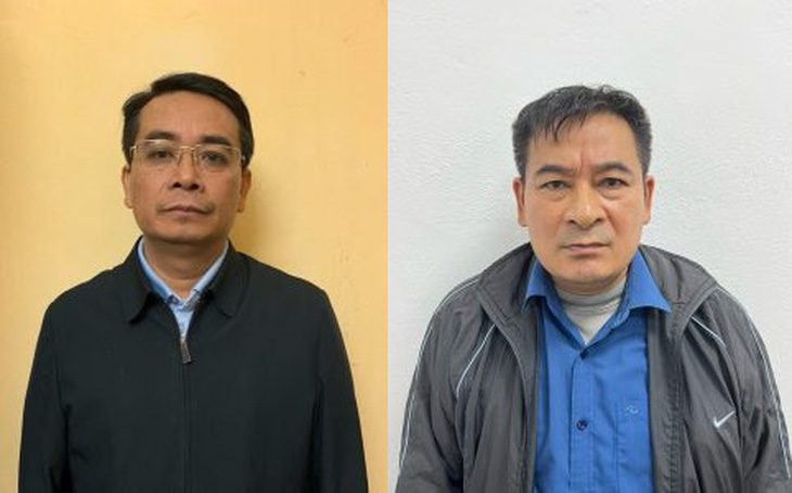 Ông Ngô Quốc Trưởng (trái) và ông Đoàn Việt Hưng - Ảnh: Công an tỉnh Yên Bái