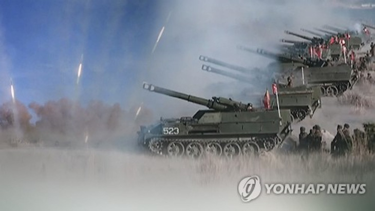 Triều Tiên cung cấp hình ảnh một cuộc tập trận của nước này - Ảnh:  Yonhap News TV