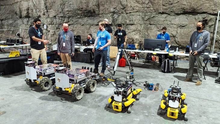 Ngày 24-9-2021, đội Đại học Colorado Boulder giới thiệu robot tham dự vòng chung kết cuộc thi “Thử thách dưới lòng đất” do DARPA tổ chức - Ảnh: colorado.edu