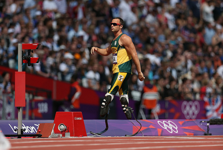 Oscar Pistorius là VĐV khuyết tật đầu tiên thi đấu điền kinh tại một kỳ Olympic vào năm 2012 - Ảnh: GETTY