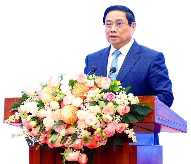 Thủ tướng Phạm Minh Chính phát biểu chỉ đạo hội nghị hôm 3-1 - Ảnh: TRẦN HUẤN
