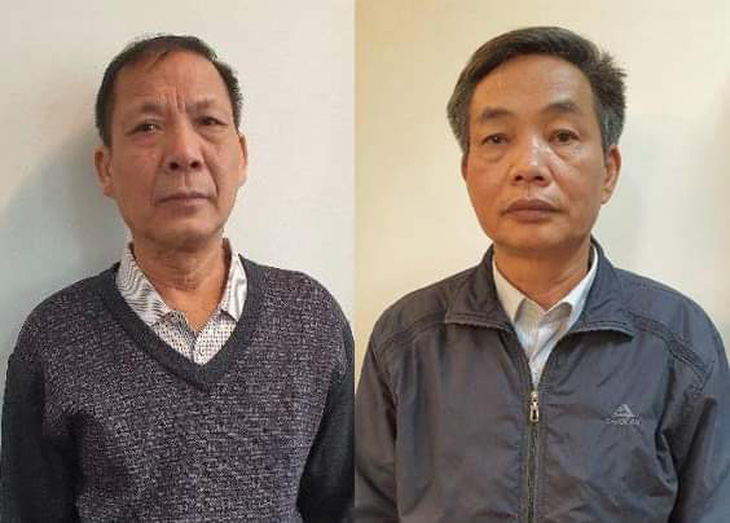 Hai thành viên hội đồng thành viên Tổng công ty Chè bị bắt: Nguyễn Quốc Khánh (trái) và Đặng Ngọc Cầm - Ảnh: Bộ CA