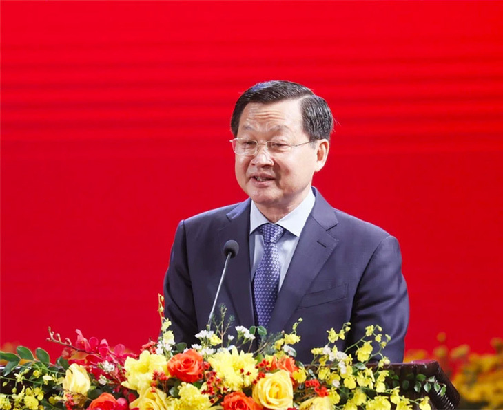 Phó thủ tướng Lê Minh Khái phát biểu tại buổi lễ - Ảnh: TTXVN