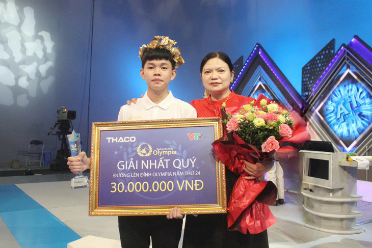 Trần Trung Kiên xuất sắc giành vòng nguyệt quế tại cuộc thi quý 1 Đường lên đỉnh Olympia 2024 - Ảnh: Nhân vật cung cấp