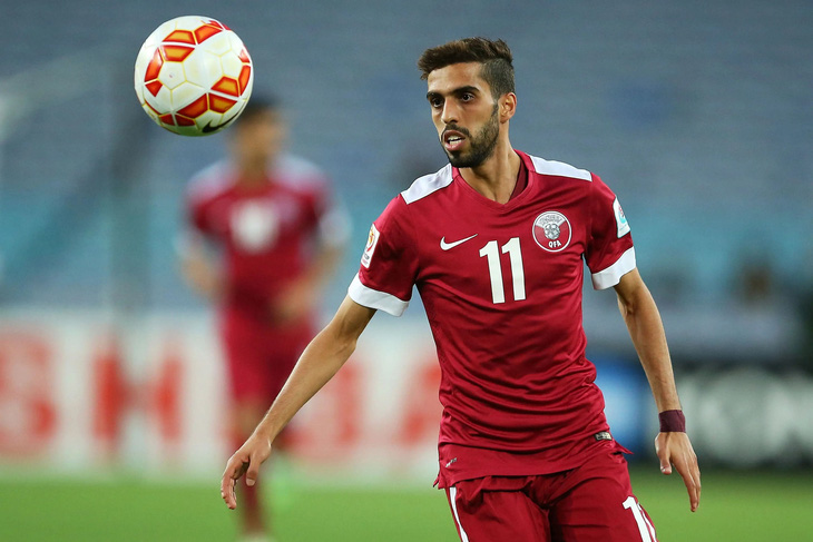 Hassan Al Haydos (Qatar) là cầu thủ khoác áo tuyển quốc gia nhiều nhất ở Asian Cup 2023 - Ảnh: GETTY IMAGES 