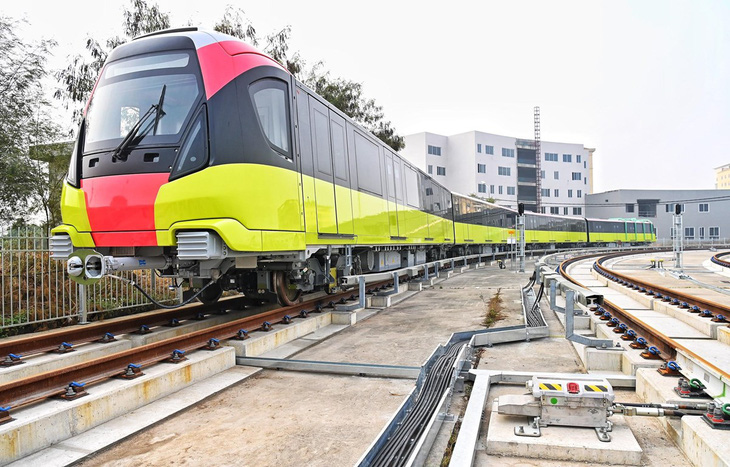 Tuyến đường sắt đô thị Nhổn - ga Hà Nội đang được triển khai xây dựng - Ảnh: A.M.