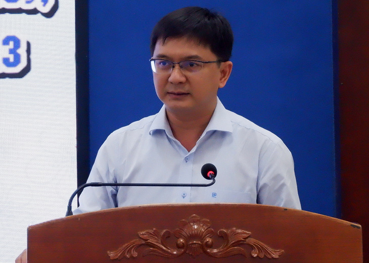 Trưởng Ban Dân vận Thành ủy TP.HCM Nguyễn Mạnh Cường phát biểu tại hội nghị - Ảnh: K.ANH