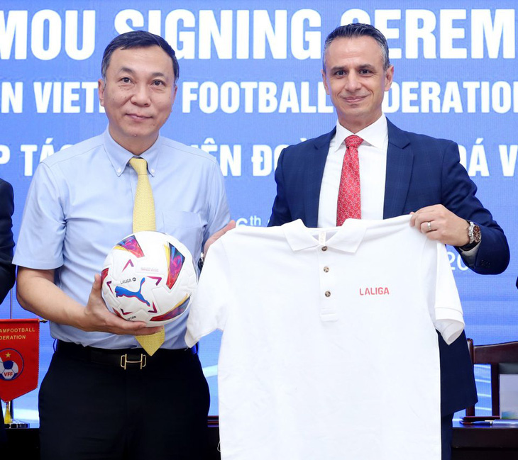 Hợp tác giữa La Liga và VFF, được ký kết từ tháng 9-2023 - Ảnh: VFF