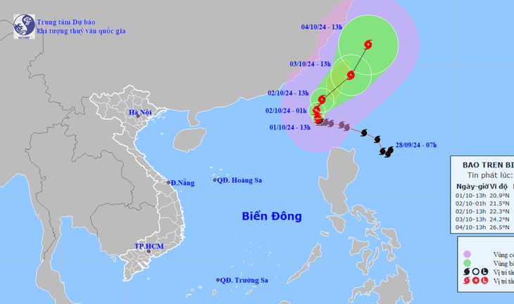 Siêu bão Krathon gây gió giật trên cấp 17, sóng biển cao 9-11m ở Bắc Biển Đông - Ảnh 1.