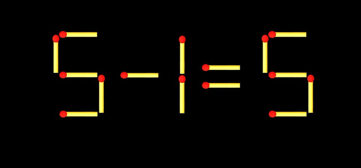 Thử tài IQ: Di chuyển một que diêm để 5-1=5 thành phép tính đúng - Ảnh 1.