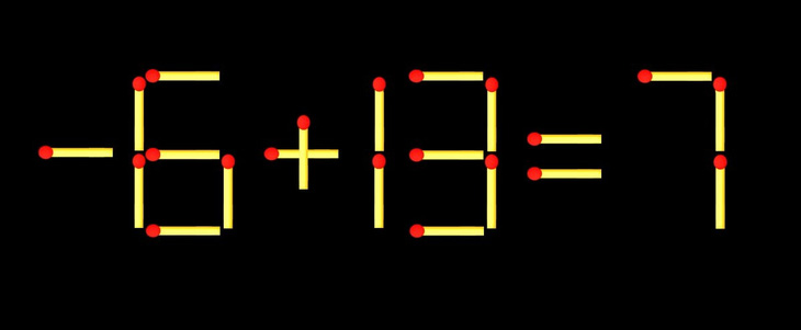 Thử tài IQ: Di chuyển một que diêm để 8+13=7 thành phép tính đúng - Ảnh 1.