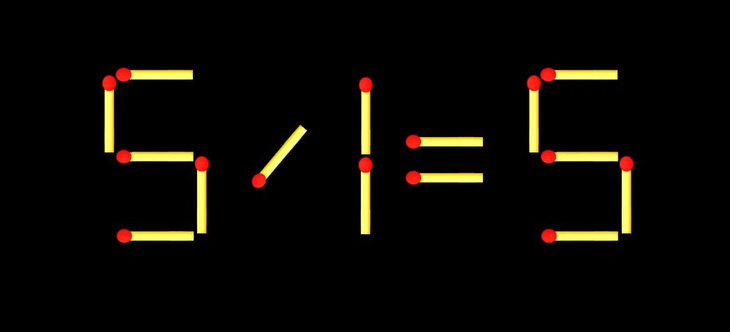 Thử tài IQ: Di chuyển một que diêm để 5-1=5 thành phép tính đúng - Ảnh 1.