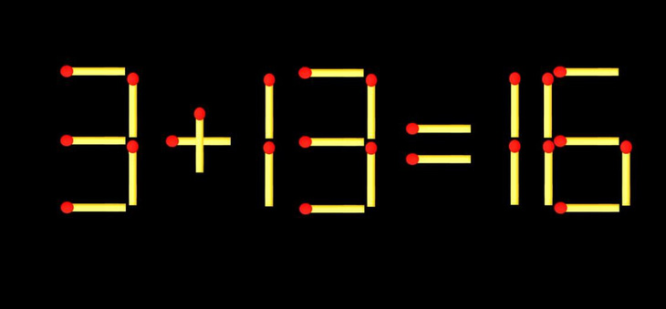 Thử tài IQ: Di chuyển một que diêm để 8+13=6 thành phép tính đúng - Ảnh 1.