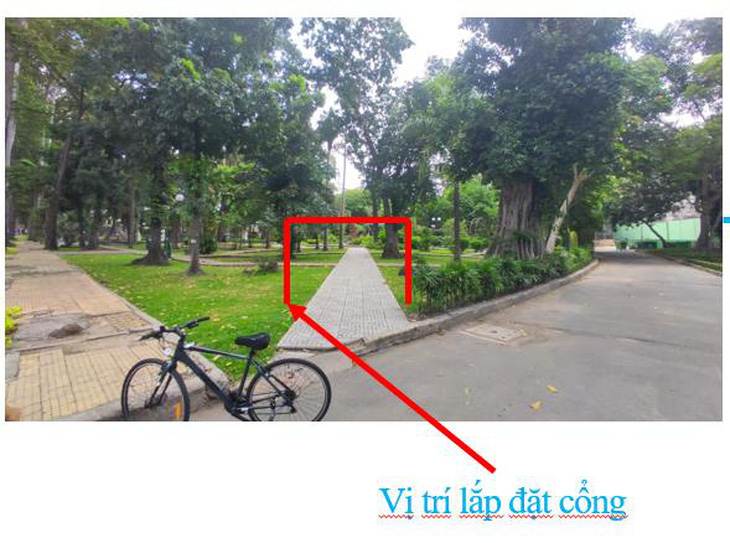 Lắp đặt đèn chiếu sáng trang trí công viên Tao Đàn - Ảnh 4.