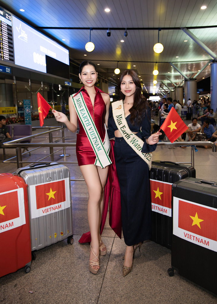 Cao Ngọc Bích rạng rỡ lên đường dự thi Miss Earth 2024 - Ảnh 9.