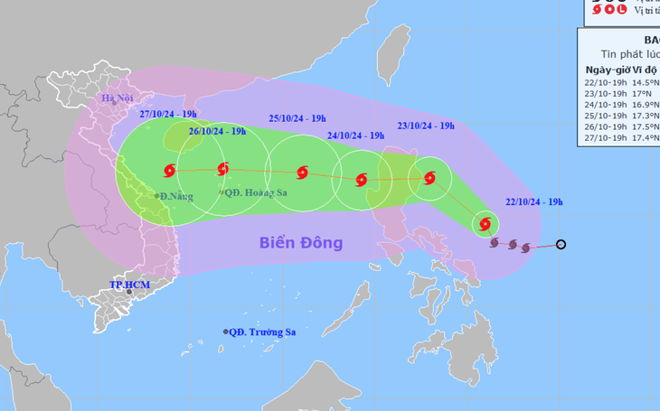 Bão Trami sắp vào Biển Đông, các tỉnh Quảng Ninh đến Bình Thuận thông báo ngay cho tàu thuyền - Ảnh 1.