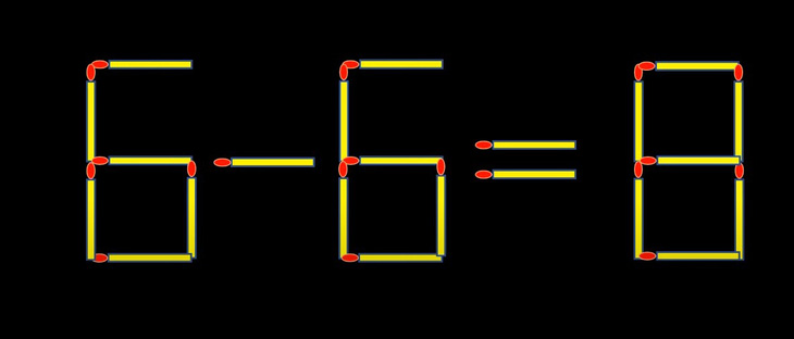 Thử tài IQ: Di chuyển một que diêm để 6-6=8 thành phép tính đúng - Ảnh 1.