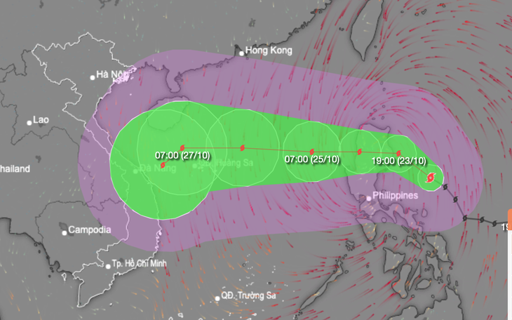 Gió bão Trami khả năng tăng liền 3 cấp sau khi vào Biển Đông - Ảnh 2.