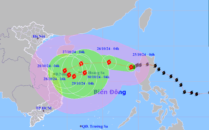 Sự tương tác bão đôi khiến bão Trà Mi đổi hướng, miền Trung mưa lớn từ đêm mai - Ảnh 2.