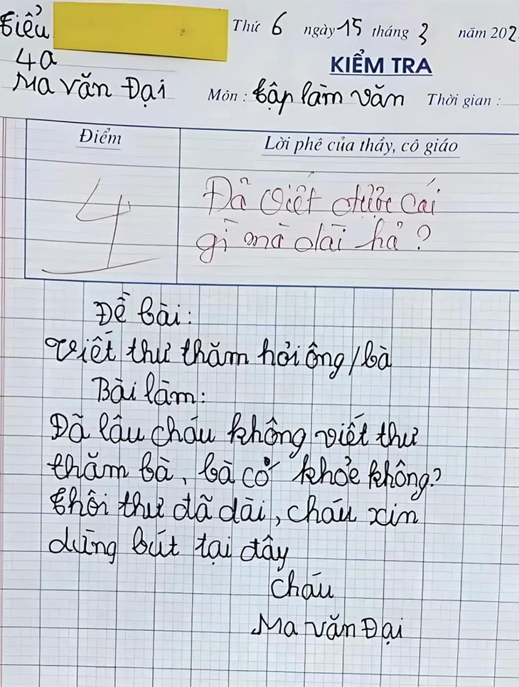 'Cười chảy nước mắt' với những bài văn bá đạo của học trò - Ảnh 1.