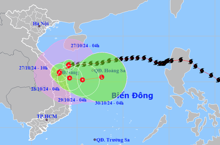 Bão Trà Mi giật cấp 12 cách Đà Nẵng 125km - Ảnh 1.