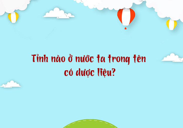 Tỉnh nào ở nước ta trong tên có dược liệu? - Ảnh 1.