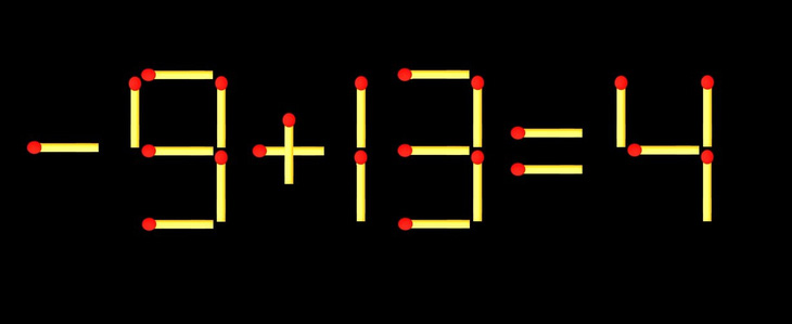 Thử tài IQ: Di chuyển một que diêm để 8+13=4 thành phép tính đúng - Ảnh 1.