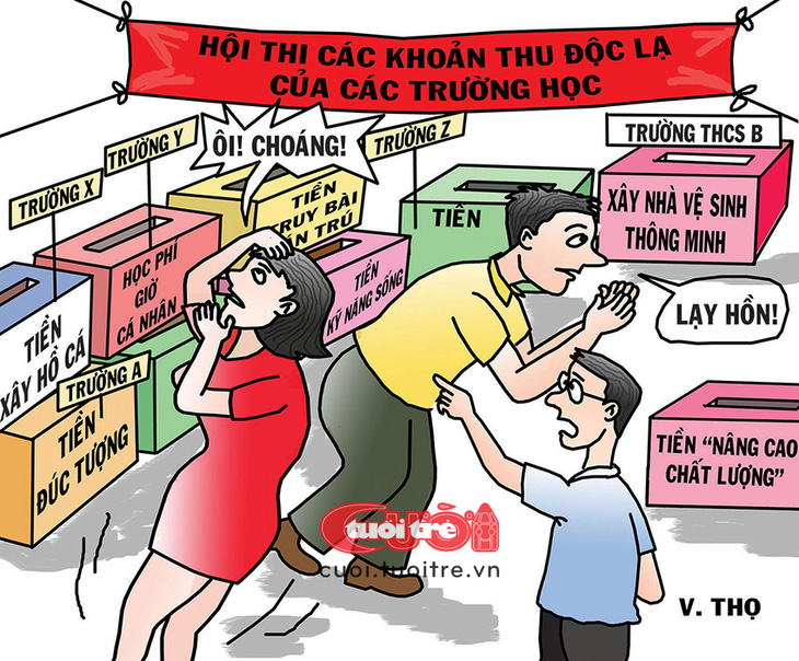 Hội thi các khoản thu độc lạ đầu năm học mới - Ảnh 2.