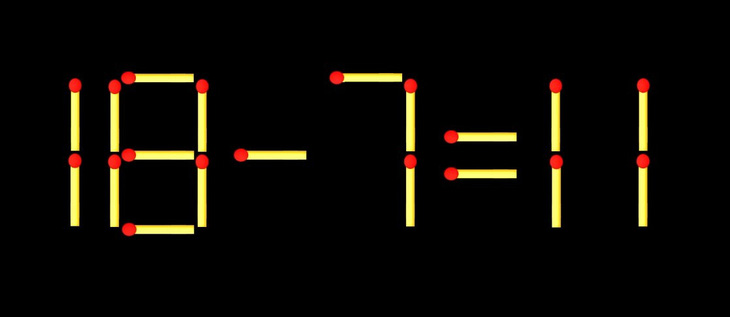 Thử tài IQ: Di chuyển một que diêm để 11+17=8 thành phép tính đúng - Ảnh 1.